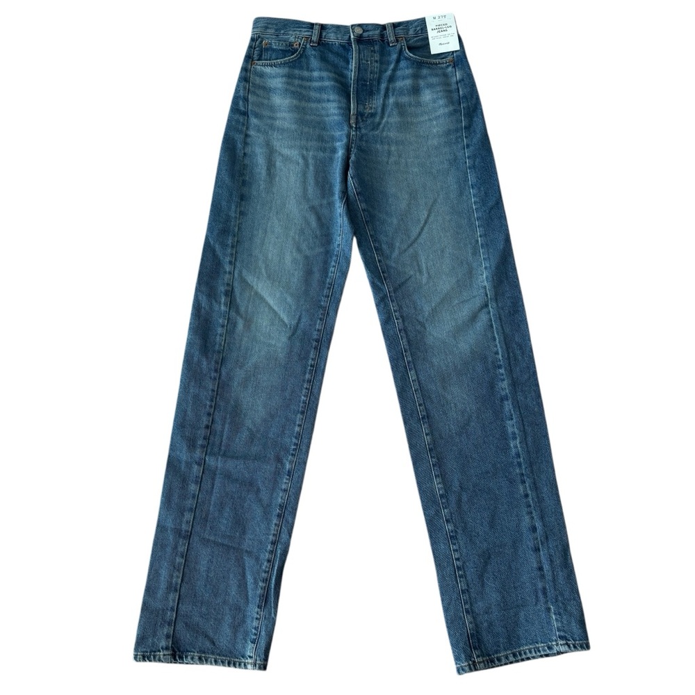 Madewell The Tall Pieced Barrel-Leg Full-Length Button Fly Jean Size 27T